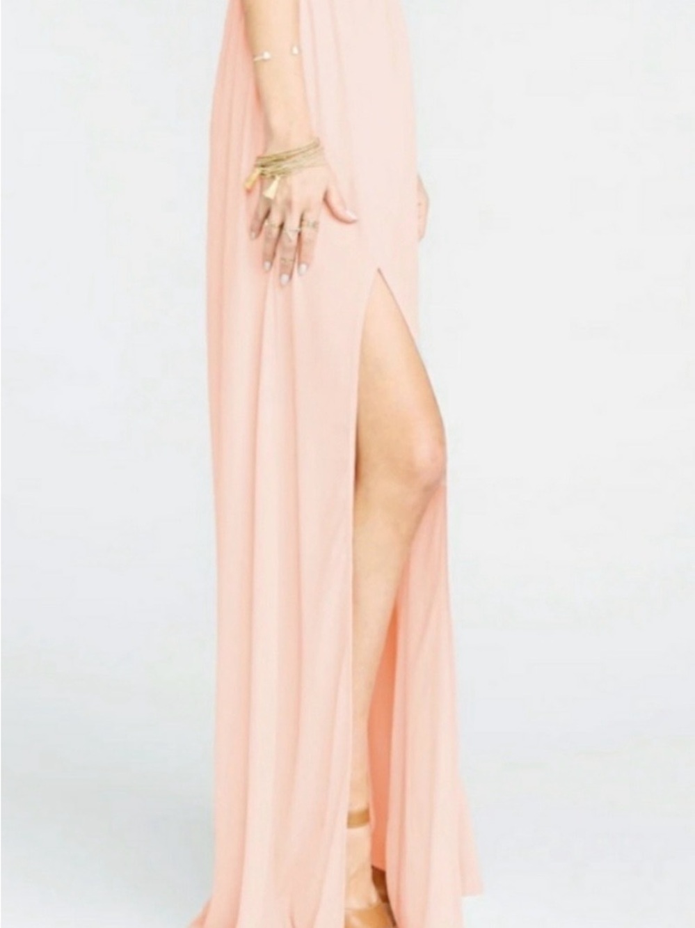 NWT Show Me Your Mumu Heather Halter Dress Show Ring Pink Blush Sz XXS - Picture 4 of 9